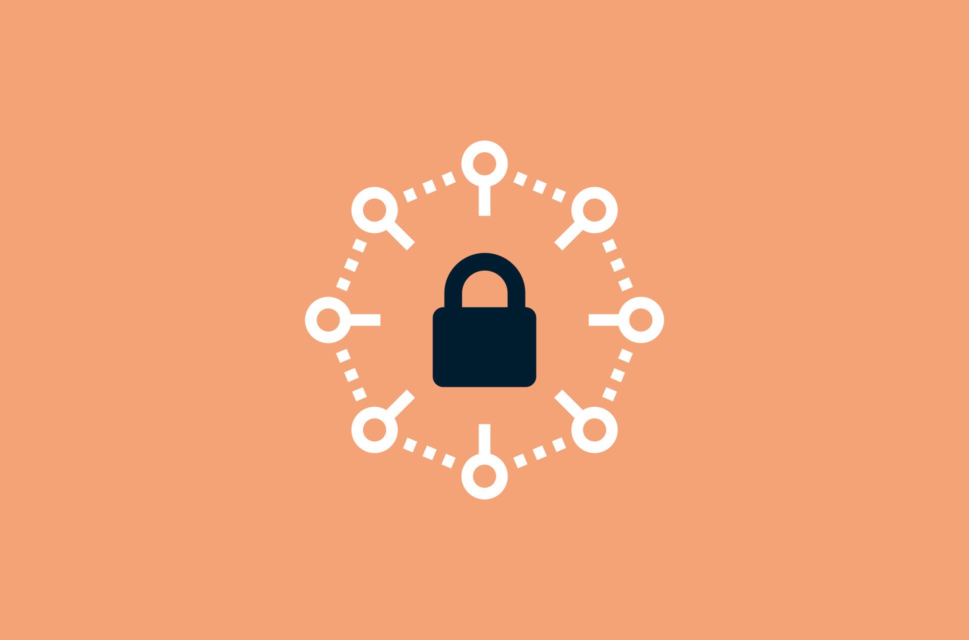 Padlock with omni-directional protection.