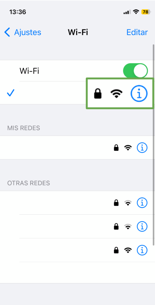 The Wi Fi Settings Page Of An Ios Device Showing The Small Es