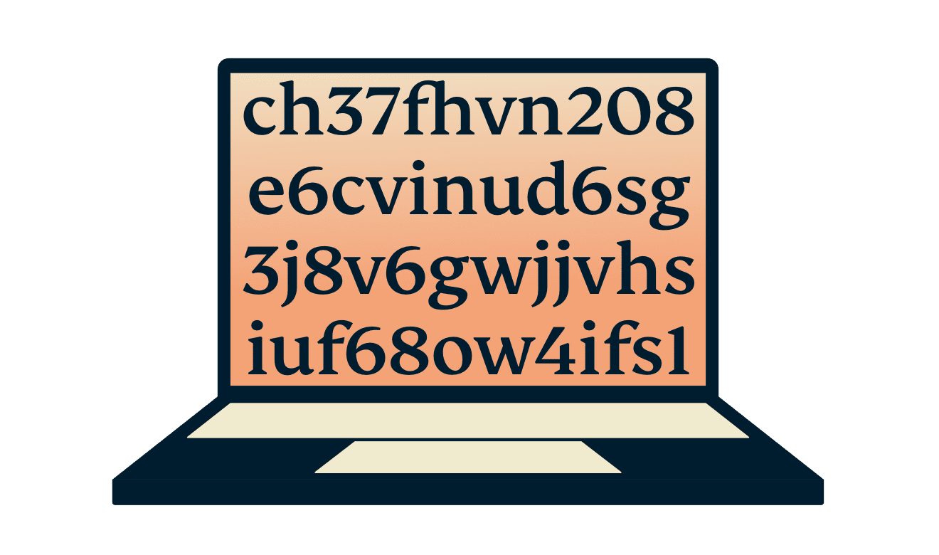 Laptop with encryption.