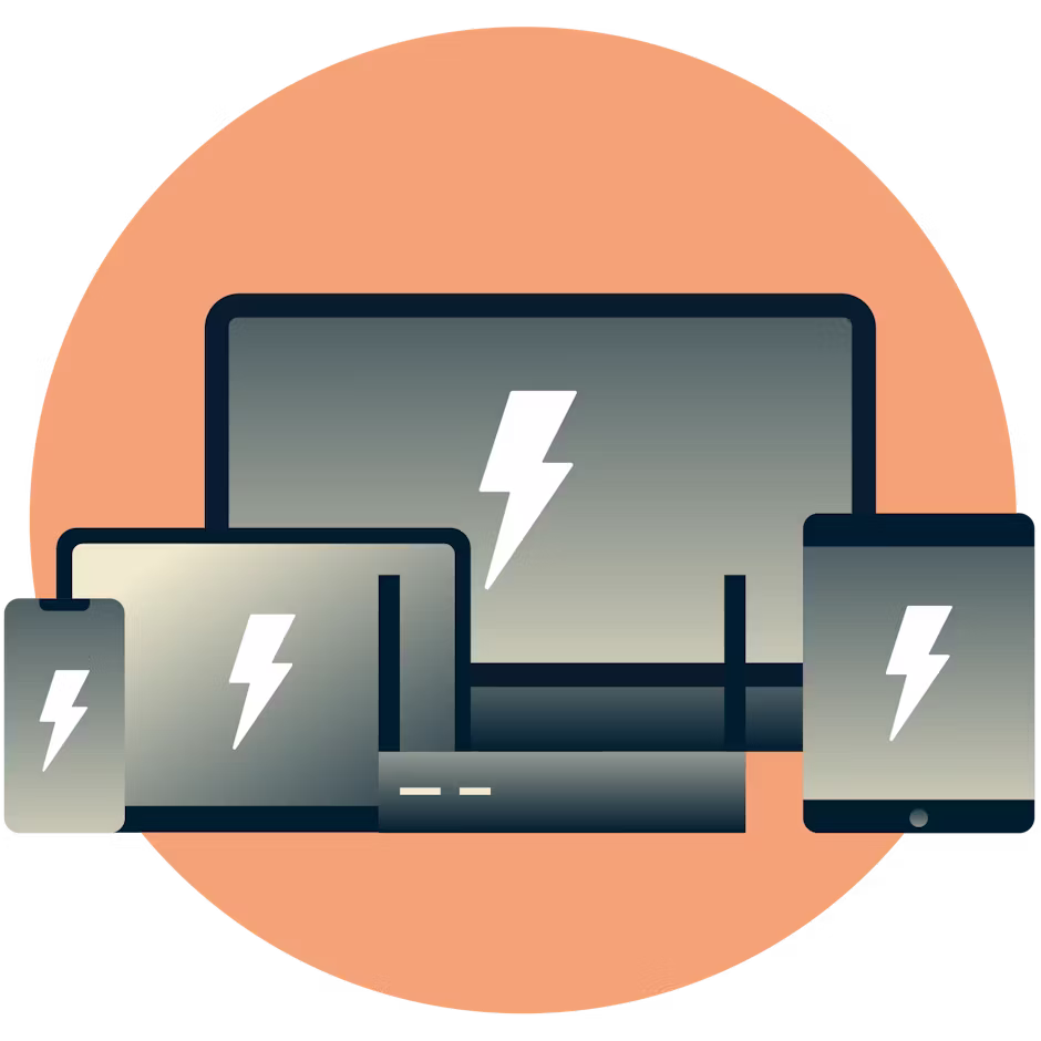 Enheter med blixtar för att ange hastighet.