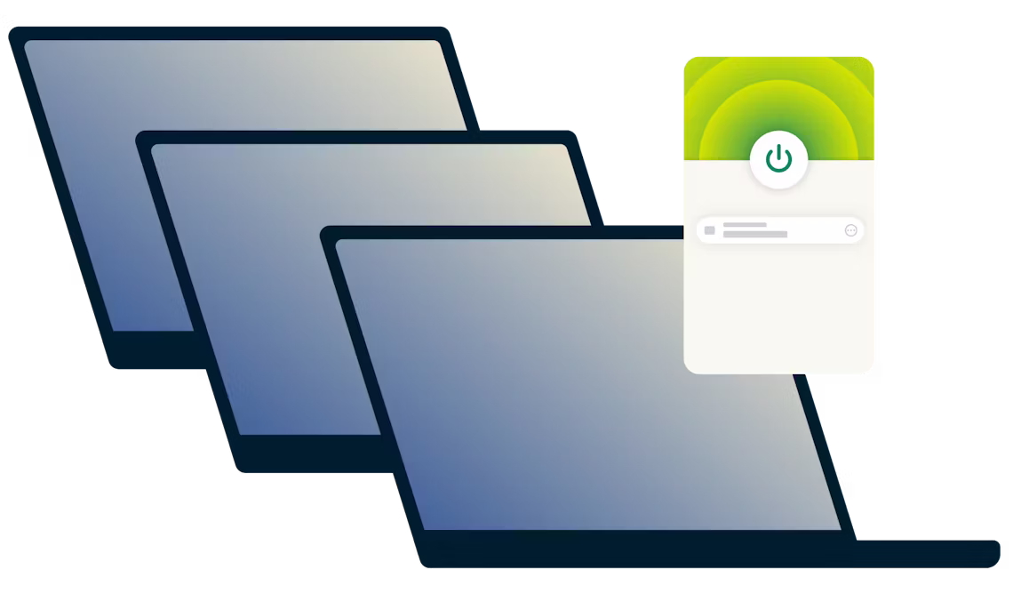 Drie laptops tegelijkertijd verbonden met VPN.