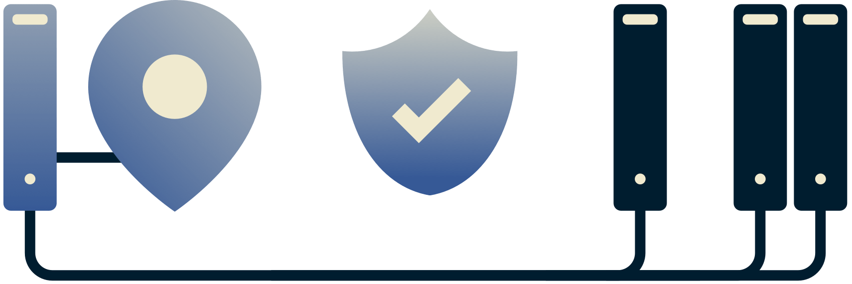 En server fra et sted, der har sikker forbindelse til fjernservere.