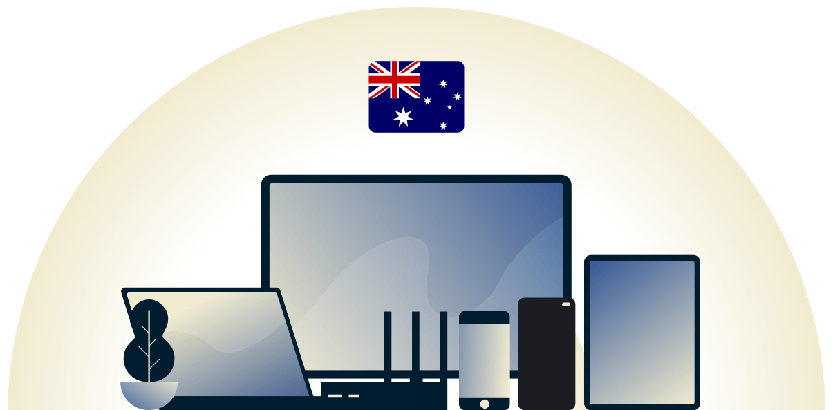 Australia VPN protegendo uma variedade de dispositivos.