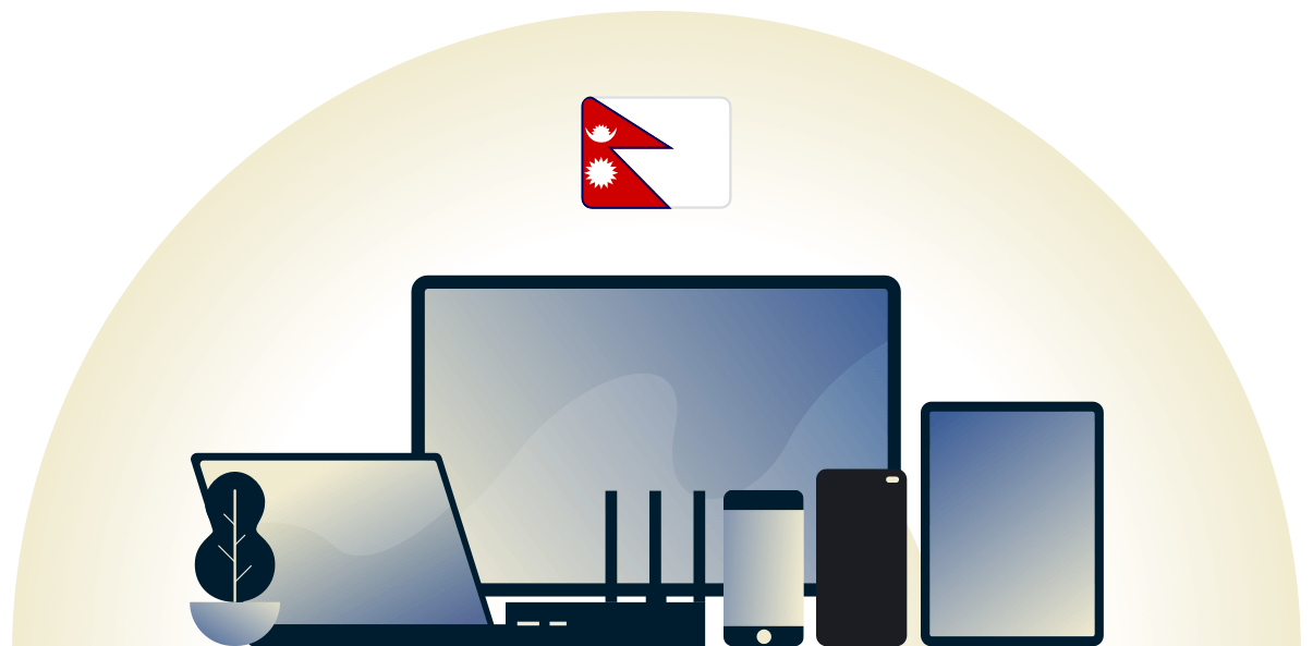 VPN for Nepal beskytter en rekke enheter.