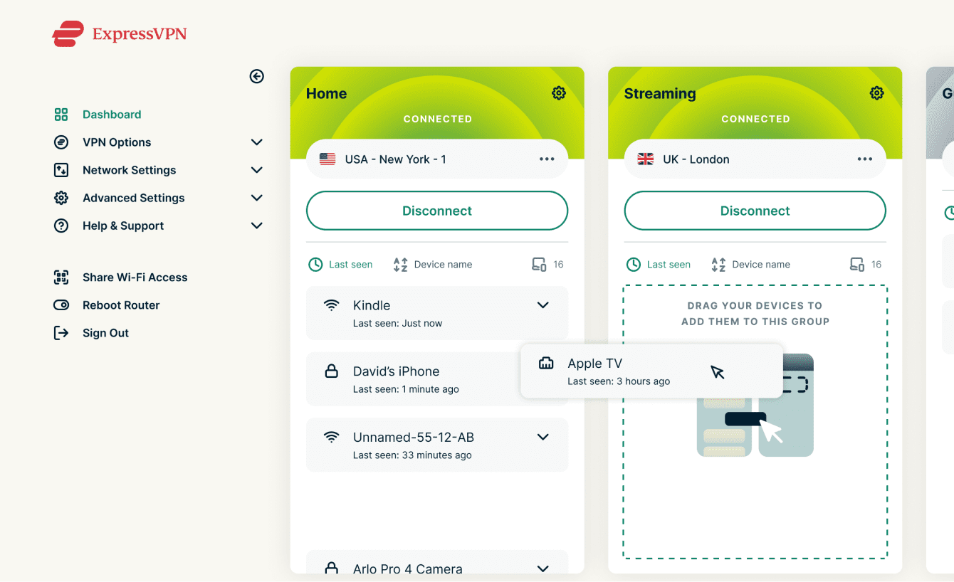 Aircove UI of