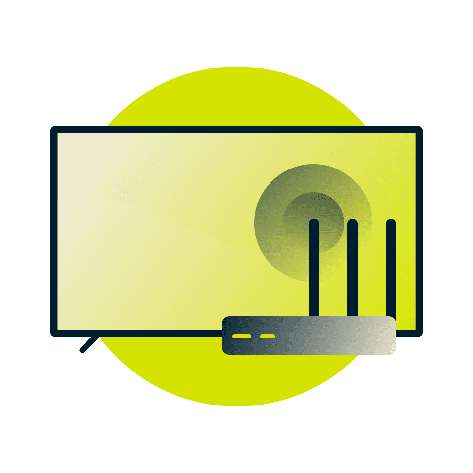 Conecte el smart TV a un router con VPN.